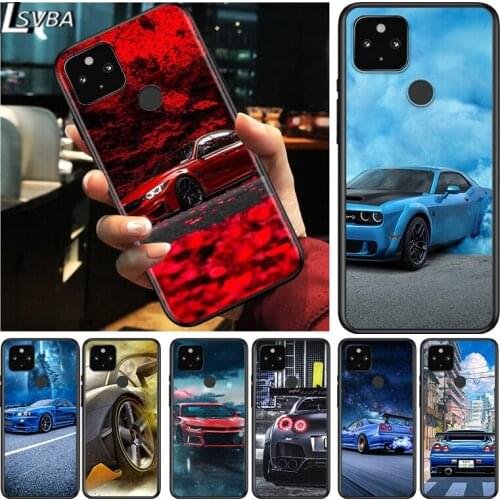 Red blue car fashion Shockproof Cover for Google Pixel 5 4 5A 4A XL 5G Black Phone Case Shell Soft Fundas Coque Capa