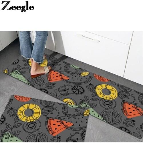 Cartoon Style Kitchen Mat Non-slip Foot Mat Absorbent Bedroom Mat Washable Living Room Rug Outdoor Carpets Childrens Room