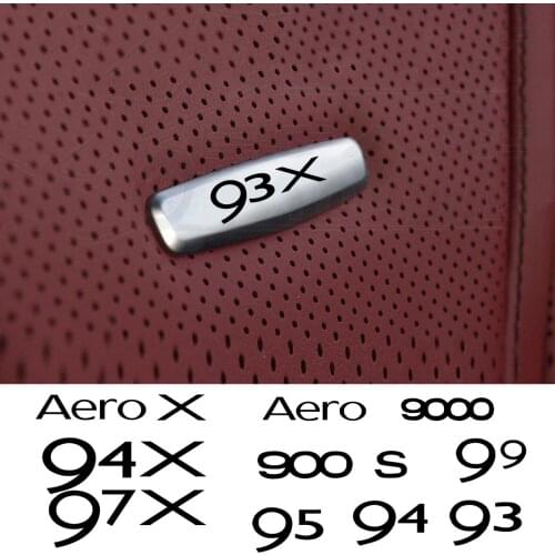 Car Chair Seat Sticker Front Seat Tuning Badges Metal For Saab 93 94 95 99 900S 9000 Hirsch 93X 94X 95X 97X aero Car Accessories