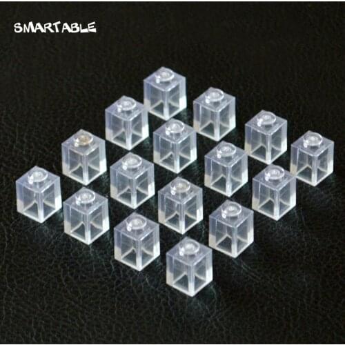 Smartable Transparent Clear Brick 1x1 Building Blocks MOC Parts DIY Toys Compatible Major Brands 3005 Toys 230pcs/lot Gift
