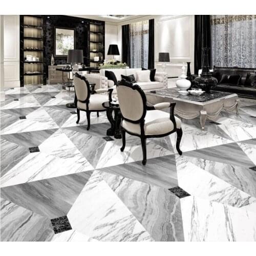PVC Jazz white marble pattern mosaic tiles non-slip waterproof self-adhesive 3D floor sticker tiles bathroom 3D wallpaper