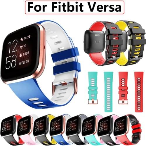 For Fibit Versa 2 Band Sport Silicone Smart Watch Strap For Fitbit Versa / Versa Lite Smartwatches Accessories Metal Clasp