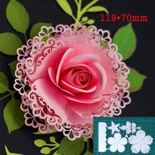 Handmade Rose Flower Leaf Metal Cutting Dies For Stamps Scrapbooking Stencils DIY Paper Album Cards Decor Embossing 2020 New