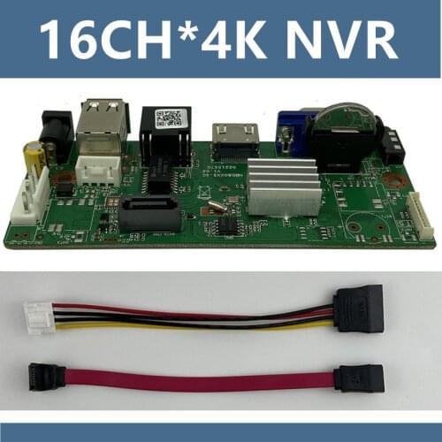 16CH*4K H265 NVR Network Digital Video Recorder 1 SATA Cable Max 8TB Motion Detection P2P ONVIF CMS XMEYE Mobile Security