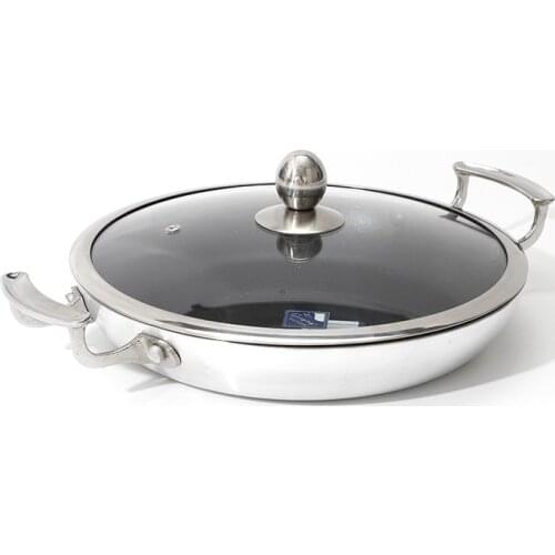 Thickened two-eared frying pan Steel handle pan non-stick frying pan smoke-free induction cooker universal cast iron pot Griddle