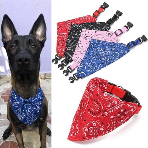 Pet Dog Triangular Bandage Scarf Saliva Towel Adjustable Neckerchief Bib Bandana Pet Neck Scarf Supplies
