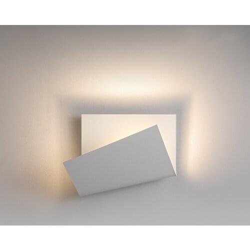 Modern Led Wall Lamp Nordic Designer Wall Light Creative Square Background Wall Sconce Bedroom Bedside Lamp Living Room lighting