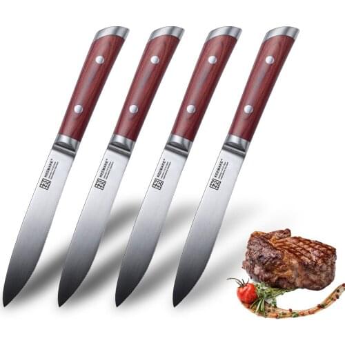 Sunnecko 4PCS Knives Set Gift Box German 1.4116 Steel Kitchen Knife Chef Sets Utility Bread Santoku Paring Cooking Slicer Cutter