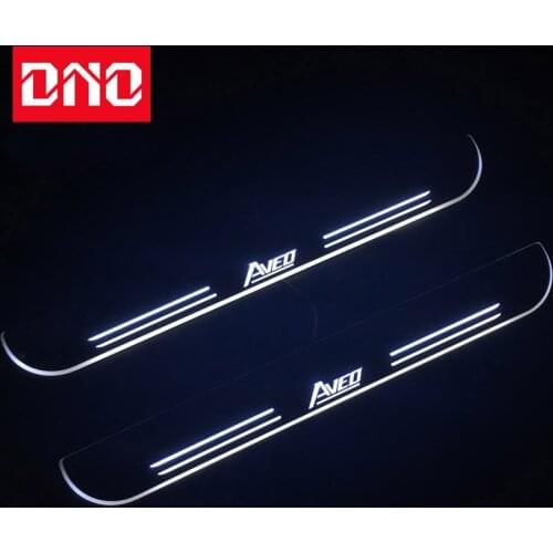 LED Car Door Sill Pedal Light For Chevrolet Aveo 2015 - 2018 2019 2020 Welcome Scuff Plate Pathway Dynamic Footstep Lamp