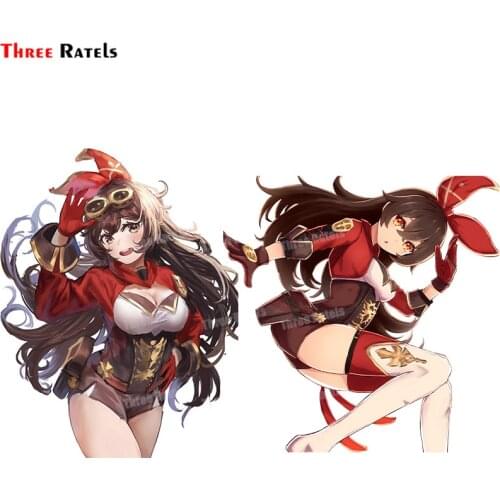 Three Ratels A224 Amber Genshin Impact Creative Car Stickers Windshield Decal Funny Waterproof Custom Printing Decoration