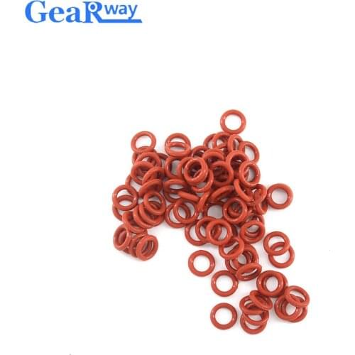 Gearway 1.8mm thickness O Ring Seal Gasket Red Silicon O-Ring Seal 7.1/7.3/7.5/8/18/19/20mm ID VMQ Anti-age O Ring Seal Washer