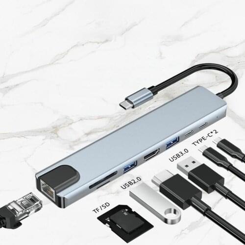 New USB HUB Type C to Multi USB 3.0 4K HD PD 100W Port USB HUB Adapter for MacBook Pro iPad Laptop USB Splitter USB 2.0 C HUB