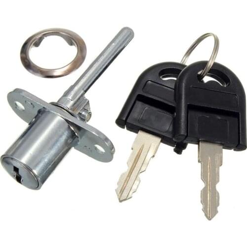 Zinc Alloy Computer Desk Cabinet Mailbox Drawer Cupboard Locker Cam Lock with Keys, Silver