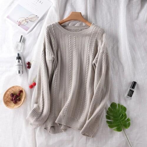 2019 autumn and winter cashmere sweater female short paragraph head round neck