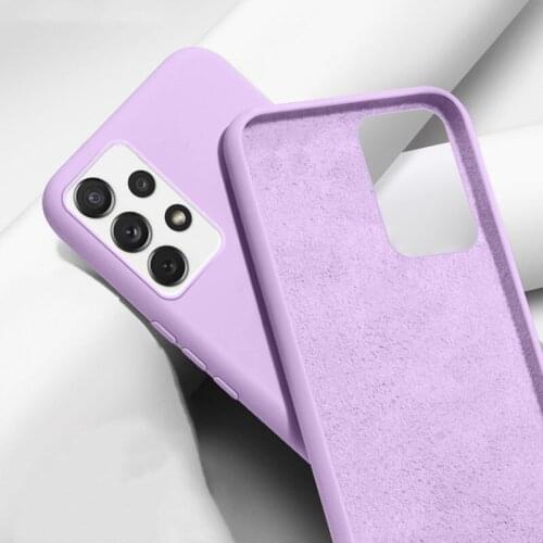 For Samsung Galaxy A22 A52 A72 A32 A12 A51 A71 A21S S21 Ultra Plus S20 FE Note 20 10 Liquid Silicone Shockproof Case Soft Cover