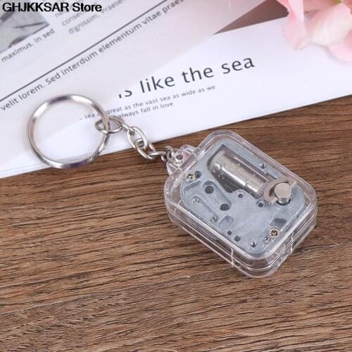 1PC Music Box Movement DIY Play Set Mechanical Metal Music Boxes Clockwork Keychain Gift Home Decor Random Music