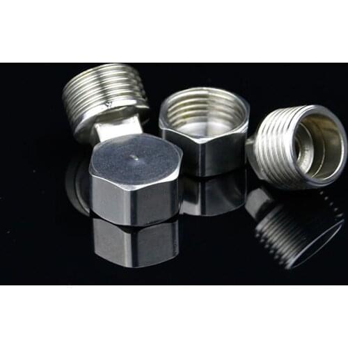 1pc Outer thread plug Inner thread pipe cap 1/2" DN15, 3/4" DN20, 1" Water pipe plug cap, pipe plug, wire plug all copper