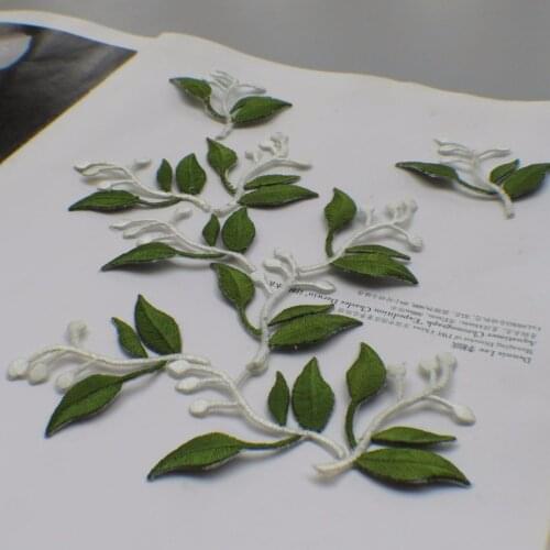 10PCS Leaves Rattan and Branches Embroidery Patches for Housing Clothes Sticker for Shoes Bags DIY Accessories Iron On Patch