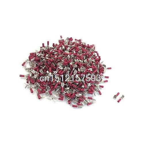1000 Pcs PBDD1-250 AWG 22-16 Red Pre Insulated Piggy Back Crimp Terminals