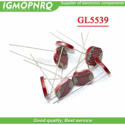 20pcs 5539 light dependent resistor photoresistor resistor GL5539 5mm photosensitive resistance 35512 IGMOPNRQ