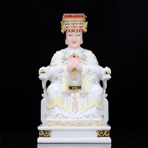 2021 Asia Home store COMPANY high grade God statue family safe Good luck Mazu God of the sea Guanyin buddha jade gilding statue