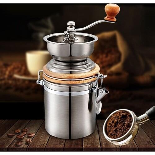 Hot Container Manual Coffee Bean Grinder Mills Machine Hand Conical Burr Coffee Grinder Spice Mills Kitchen Tool