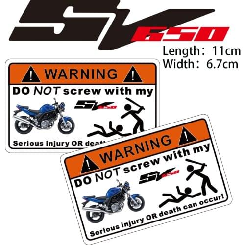 KODASKIN Motorcycle Cheap 2D Creative Warning Sticker Decal for SUZUKI SV650