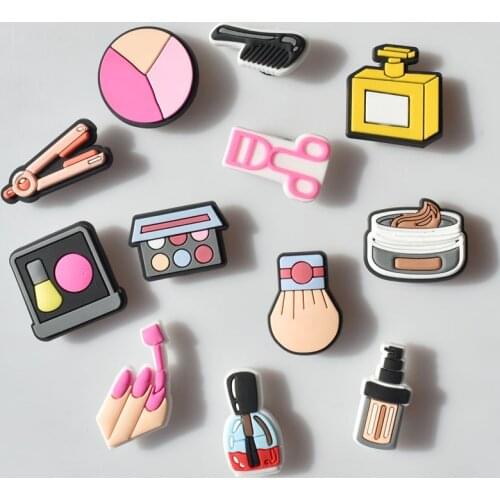 Girl Cosmetic Decoration Shoe Charms PVC Croc Charms Decoration for Bracelets Wristbands Adult Kids jibz Shoes Accesories