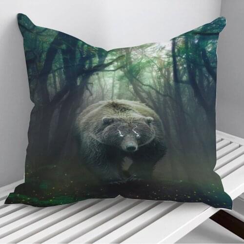 Bear Throw Pillows Cushion Cover On Sofa Home Decor 45*45cm 40*40cm Gift Pillowcase Cojines Dropshipping