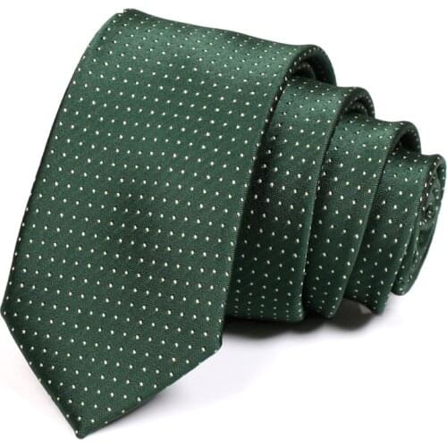 2020 New Men 6CM Green Tie High Quality Business Suit Work Neck Tie For Men Fashion Formal Necktie Male Slim Ties With Gift Box
