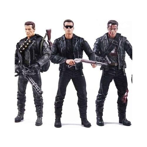 NECA The Terminator 2 Action Figure T-800 / T-1000 PVC Action Figure Toy Model Toy 7 Types 18cm