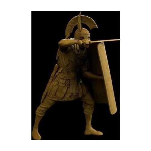 New Unassembled 1/24 ancient warrior stand with shield Resin Figure Unpainted Model Kit