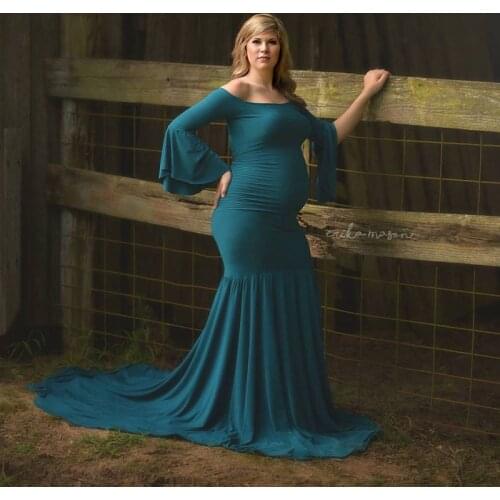 Lotus Leaf Maternity Dresses For Photo Shoot Maternity Photography Props Pregnancy Dress Maternity Clothes For Pregnant Women