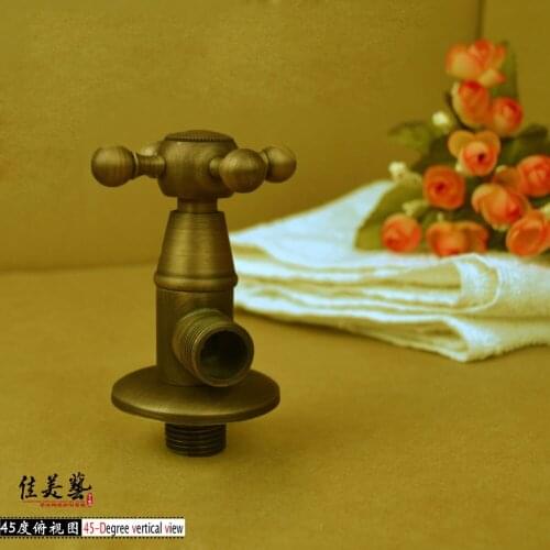 Factory Direct Hair Mercure Angle Valve Full Copper Thickened Cold and Hot Triangle Valve Full Copper Divider Toilet Seal Valve