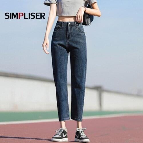 Straight Jeans Women High Waist Ladies Denim Blue Jeans Trousers Plus Size 5XL Femme Mom Jeans Pants Pantalones Jeans Mujer 2021