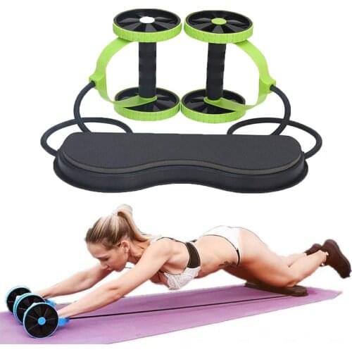 AB Wheels Roller Abdominal Stretch Elastic Pull Rope Tool for Abdominal muscle trainer exercise Fitness Equipment