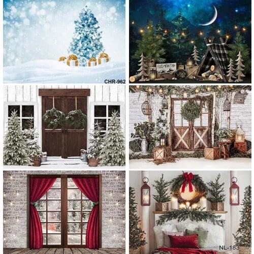Christmas Backdrops Winter Snow Window Newborn Baby Photography Background For Photo Studio Photophone Photocall