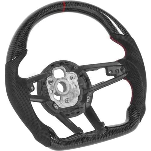 Carbon Fiber Steering Wheel Nappa Perforated Leather Fit for R8 MK2 TT/ TTS/TTRS MK3 2015+ Car accessories