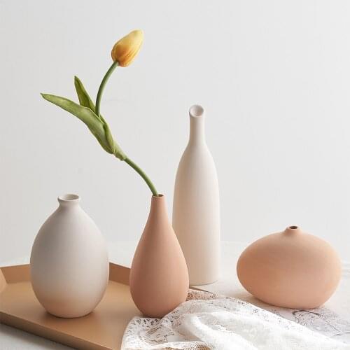 Nordic Ceramic Vase Mini Flower Vase Home Decoration INS Style Minimalism Decor Living Room Home Decoration Desktop Vases Gifts