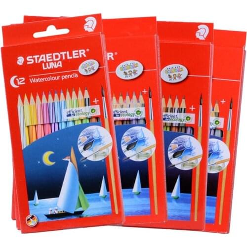 Staedtler Luna 137 10 C12 C24 C36 C48 water-soluble colored pencil Colorful Drawing Pencils Germany Secret Garden