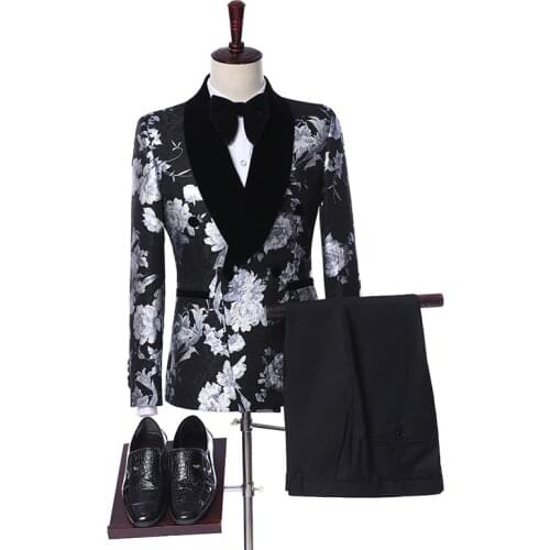 Wedding Suits For Men 2019 Fashion Design Slim Fit Groom Wedding Dress Mens Double Breasted Suits Tuxedo Best Man Jacket