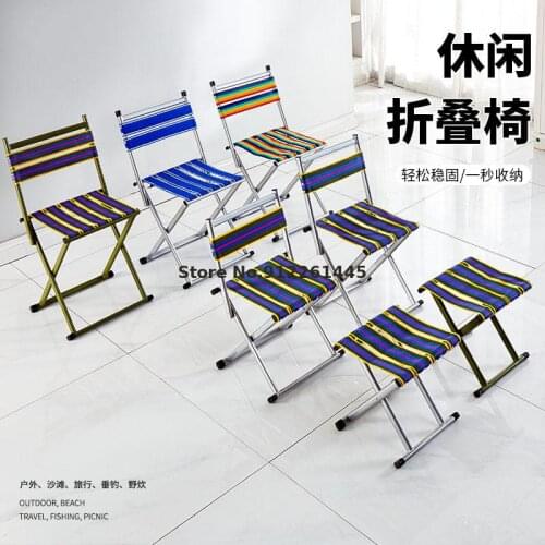 Outdoor Chairs Portable Folding Stools Fishing Stools Back Chairs Camping Art Sketch Home Small Mazar Bench
