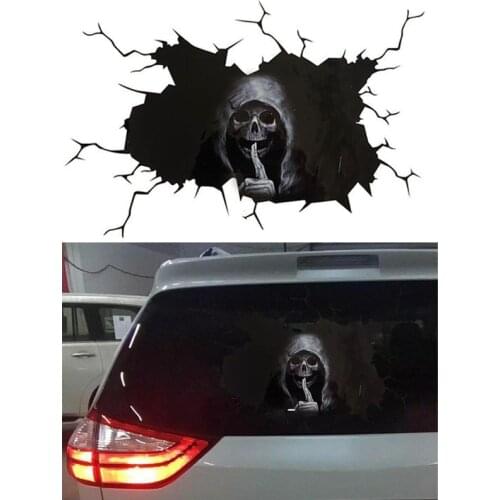 Funny Horror Skull Stickers Happy Halloween Party Decor Wall Floor Car Window Home Decoration Decal Sticker Toys for Kids Adults
