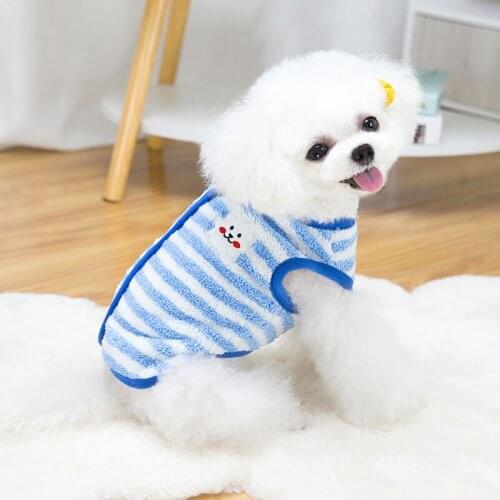 Winter Pet Dog Vests Cat Coat Fleece Small Dog Clothes Open Button Costume Yorkshire Maltese Pomeranian Schnauzer Outfit Apparel