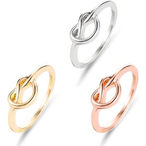 1pcs Heart Knot Ring For Women Love Engagement Rings Promise Knuckle Ring Simple Jewelry Birthday Gift