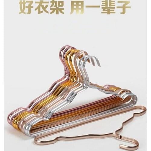 10pcs/lot 41cm Aluminum Alloy Hanger Adult hanger Non-slip Hanger Stainless steel Clothes Hanger