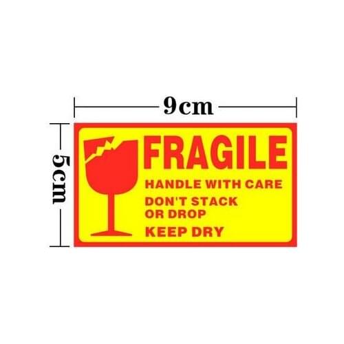 1000pcs FRAGILE HANDLE WITH CARE9x5cm Self-adhesive Shipping Label Sticker