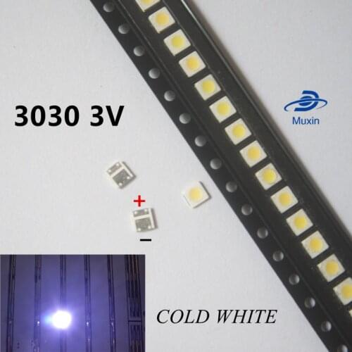 2000PCS LED Backlight 1W 3030 3V Cool white 80-90LM TV Application new Lxtar