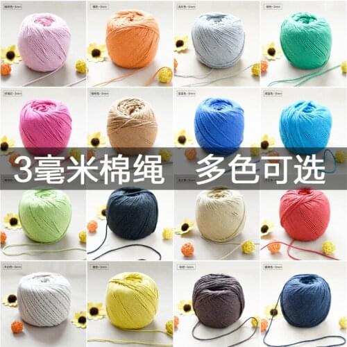 300m/2pcs/lot Most Free Shipping 3mm Twist Cotton Cord Rope for Crafts DIY Hand Woven Pocket Drawstring Pants Sewing Accessory