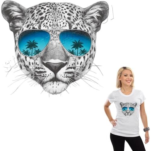 Leopard Pattern 3D Stickers Iron On Heat Transfer Parches For Clothing Washable A Level Quality Patches On T-Shirts